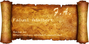 Falusi Adalbert névjegykártya